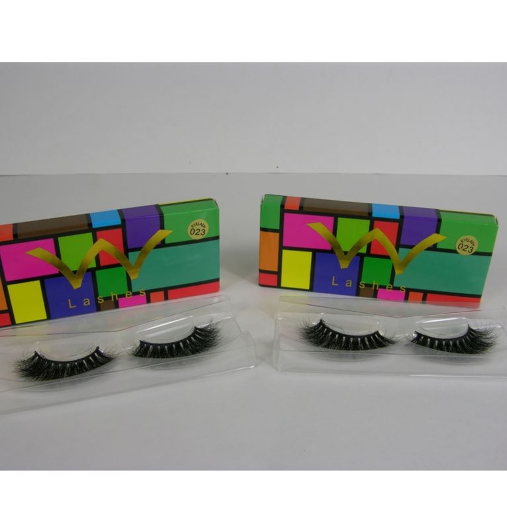 2 PAIRS! Handmade 100% Real Mink 3D Eyelashes (23) - Picture 2 of 5